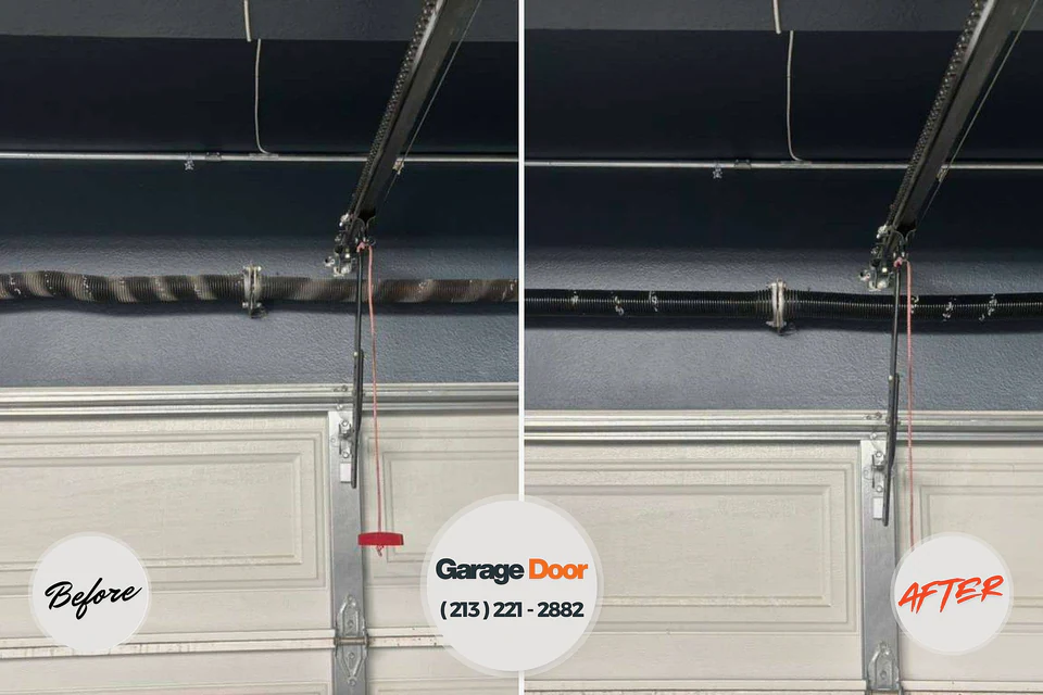 Before and after: garage door repair Buffalo, WY